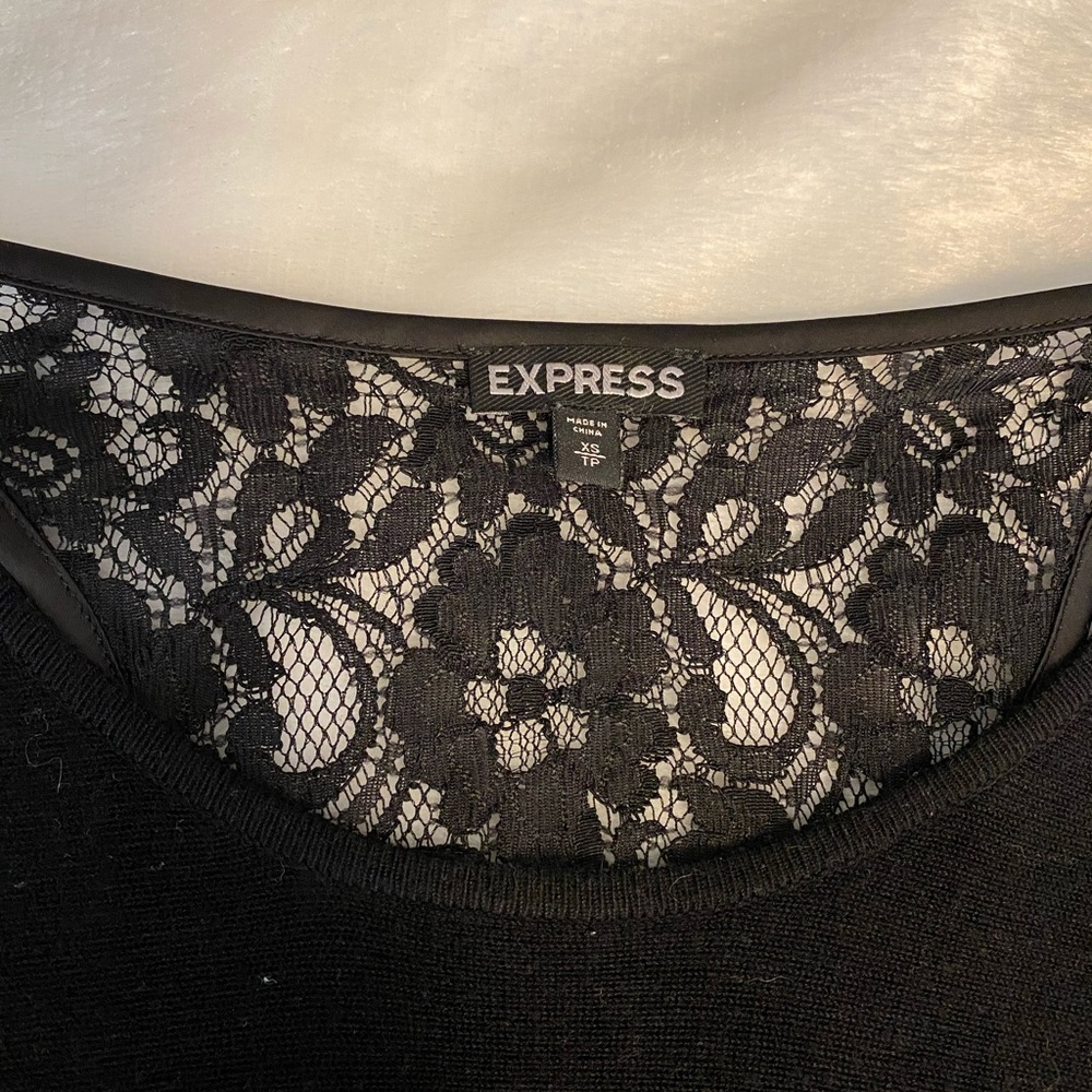 Express Lace Back Sweater - Picture 3 of 6